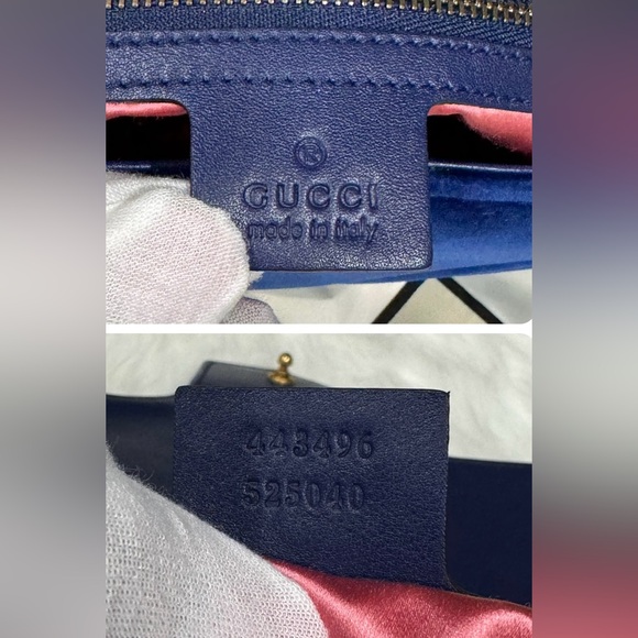 GUCCI GG Marmont Matelasse Flap Velvet Two Way Bag | Medium - Picture 4 of 17